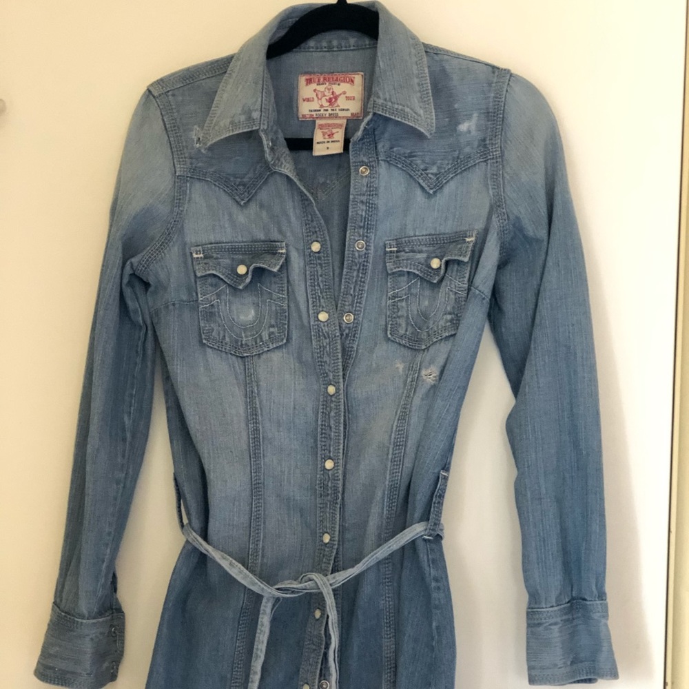 True Religion Denim Tunic Shirt Dress
